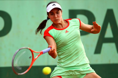 PARIS, FRANCE - MAY 31: Christina McHale of USA plays a forehand in her women's singles second round match against Lauren Davis of USA during day 5 of the French Open at Roland Garros on May 31, 2012 in Paris, France. (Photo by Clive Brunskill/Getty Images)