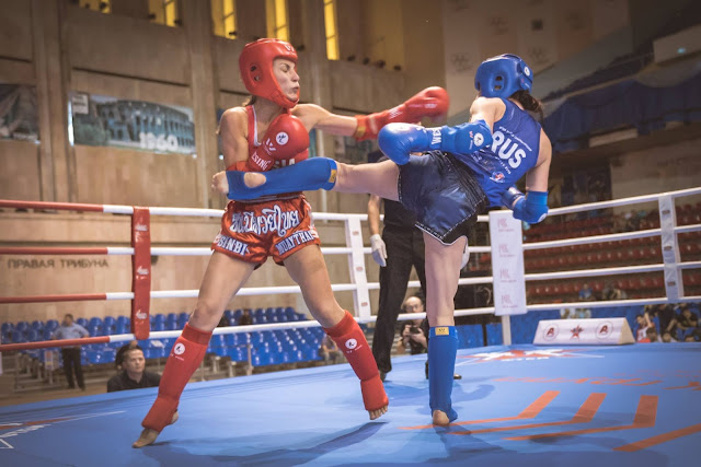 Russia muay thai boxing women in sport girls who fight IFMA amateur