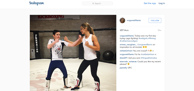 Vogue Williams Instagram Catherine Costigan MMA
