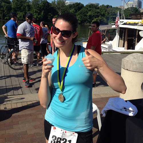Me andy post-race snow cone