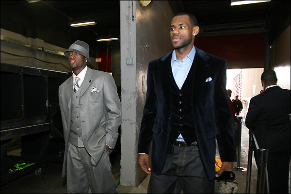east-all-stars-dwayne-wade-and-lebron-james-arrive-at-the-arenas-prior-to-the-nba-all-star-game