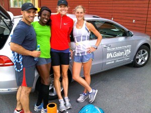 Pre-race workout crew